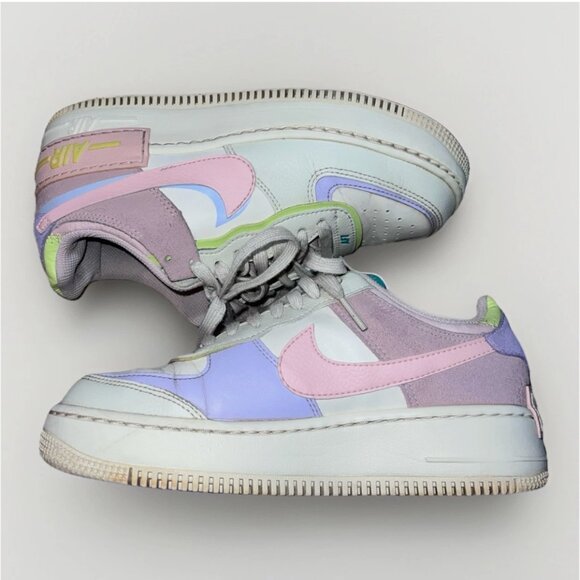 Nike Womens Air Force 1 Shadow CI0919-106 Multicolor Casual Sneakers Sz 7 Pastel - Picture 2 of 14